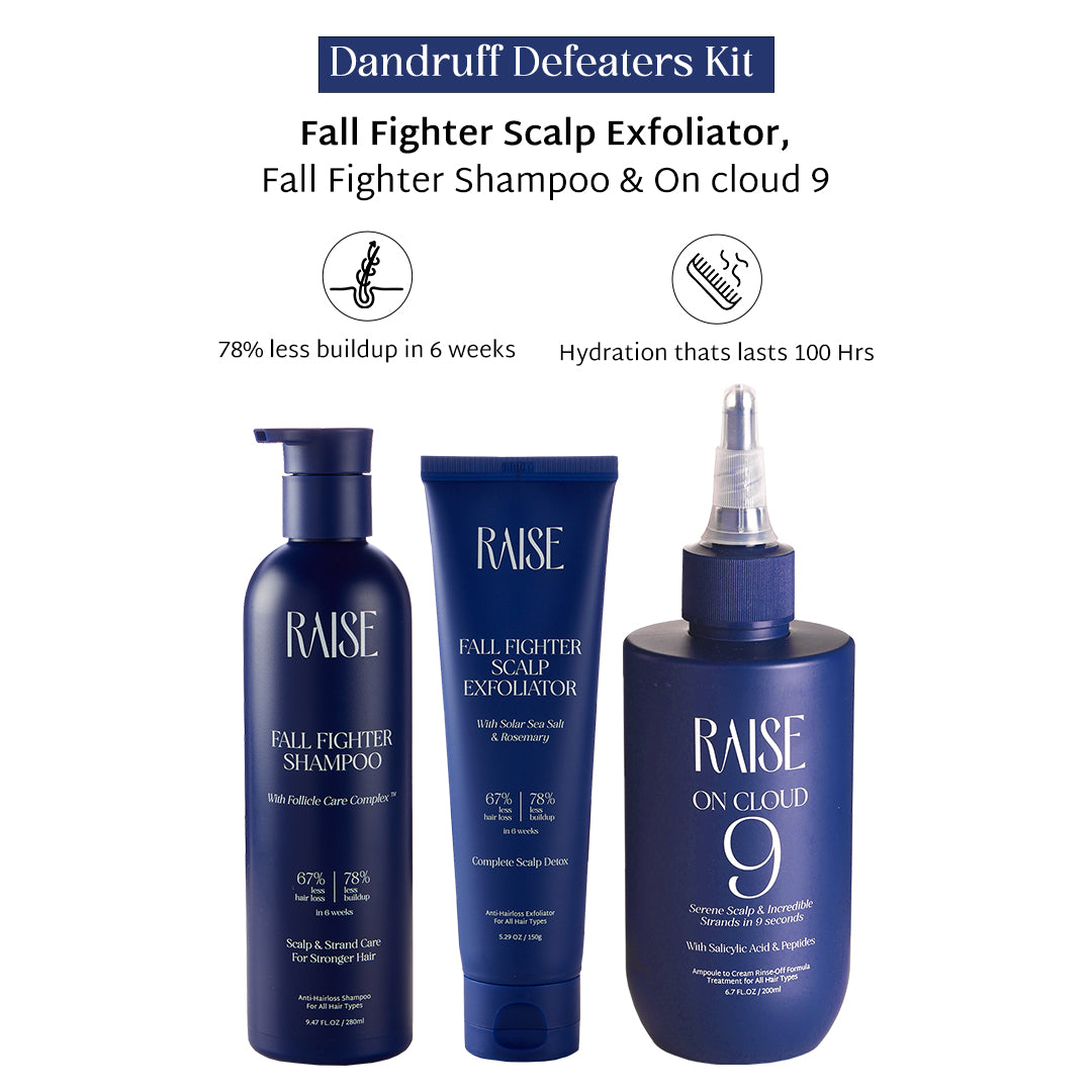 Raise Dandruff Defeaters Kit (150g/280ml/200ml)