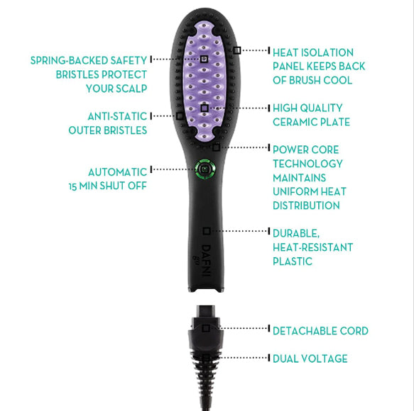 Dafni Go Hair Straightening Ceramic Brush