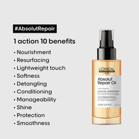 Loreal Professionnel Absolut Repair Oil 10-In-1 Multi-Benefit Leave In Hair Serum (90ml)