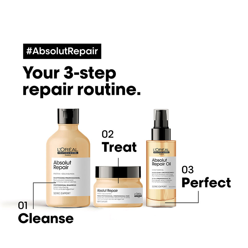 Loreal Professionnel Absolut Repair Oil 10-In-1 Multi-Benefit Leave In Hair Serum (90ml)