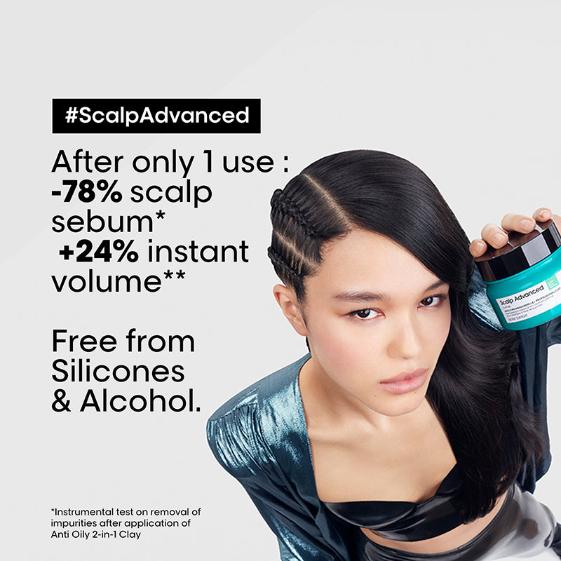 Loreal Professionnel Scalp Advanced Anti-Oiliness 2-In-1 Deep Purifier Clay (250ml)