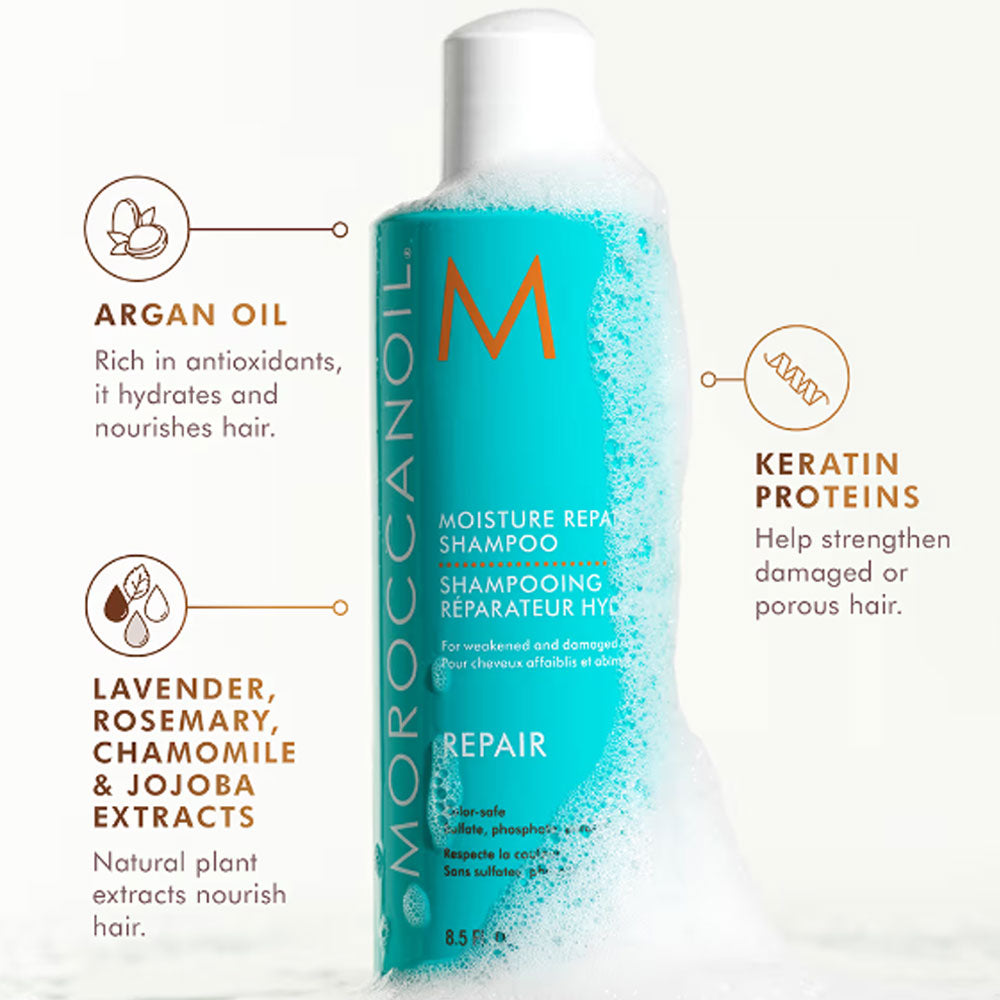 Moroccanoil Repair Gift Set (Repair Shampoo & Conditioner & Get a Free Moroccanoil Treatment Oil) (3pcs)